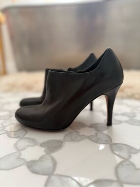 Cole Haan Black Leather High Heel Ankle Booties